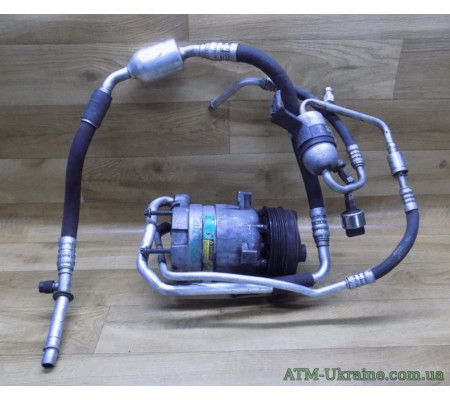 Компрессор кондиционера с трубками 1135307 Opel Omega B